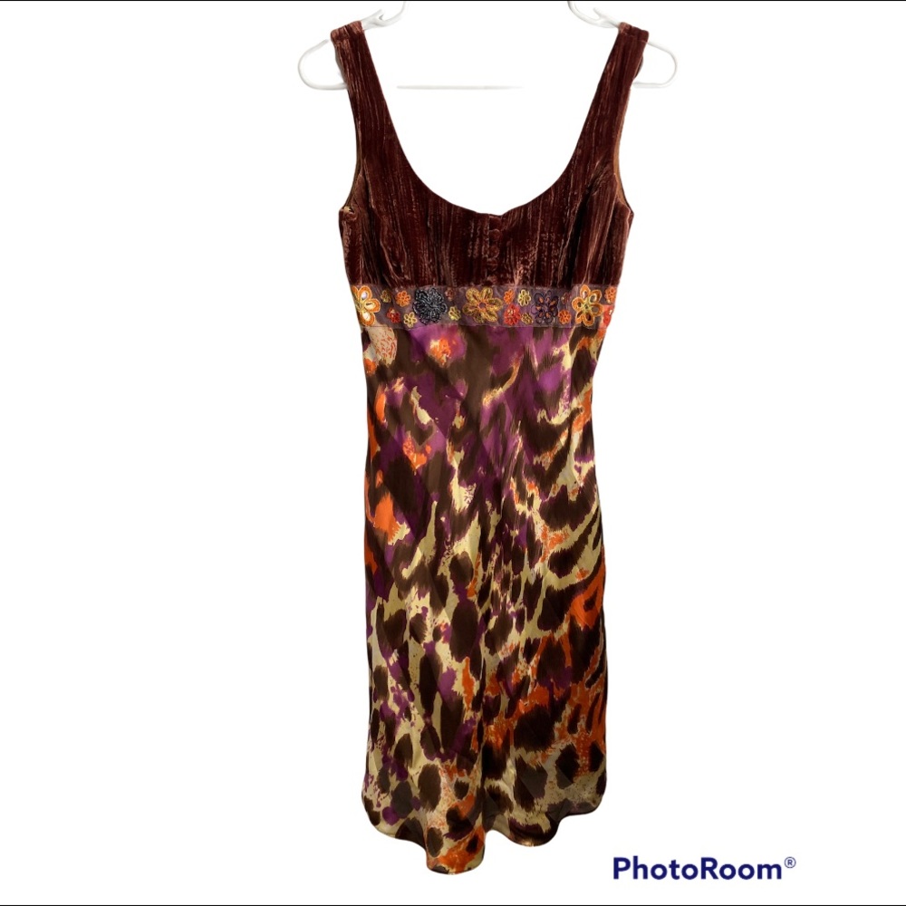 Ginger and Java Silk Animal Print Dress, Size 2